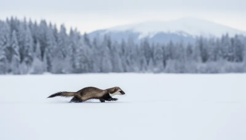 Illustration of fitch: A type of weasel or fur animal.