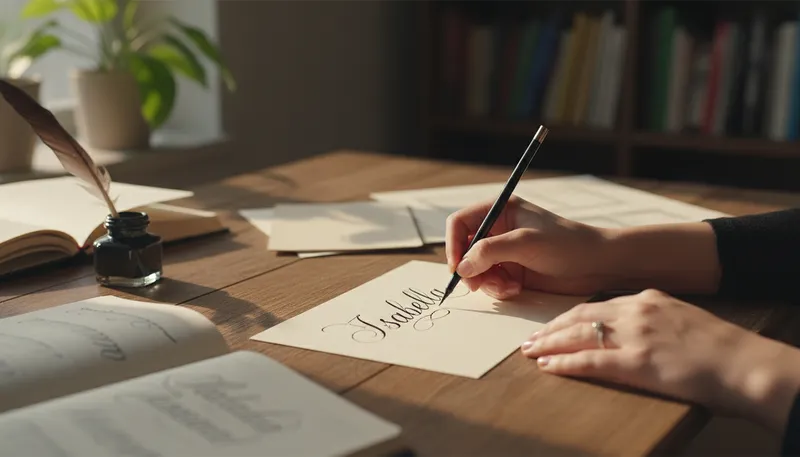 Illustration of script: a style of writing or lettering