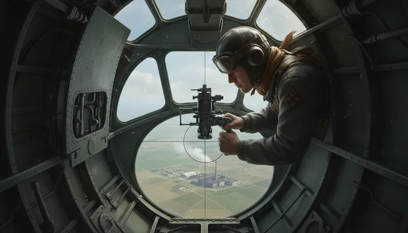 Illustration of bombardier: Crew member responsible for dropping bombs.