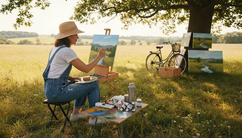 Illustration of hobbyist: A person with a hobby.