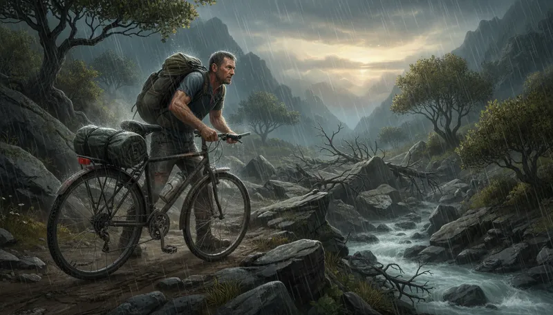 Illustration of hardship: A difficult or challenging situation.