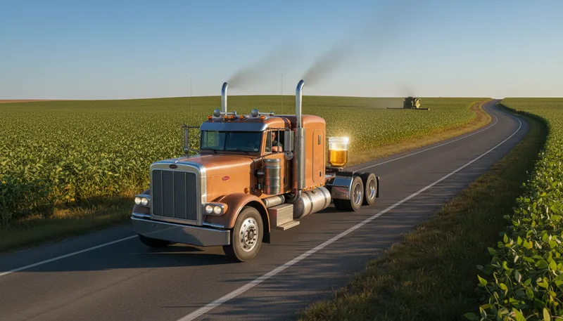 Illustration of biodiesel: A renewable fuel made from vegetable oils.