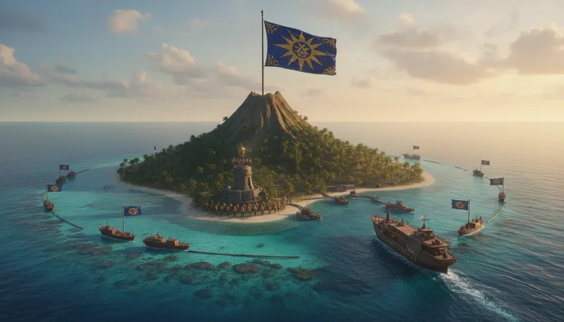 Illustration of protectorate: A territory controlled by a stronger power.