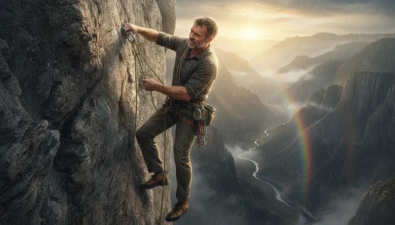 Illustration of hang in: persist despite difficulties.