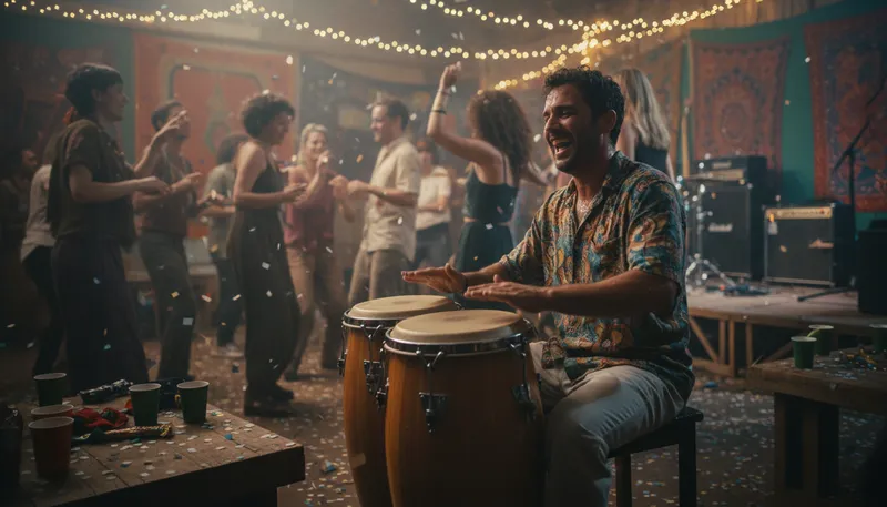Illustration of bongo: A type of drum used in Latin music.