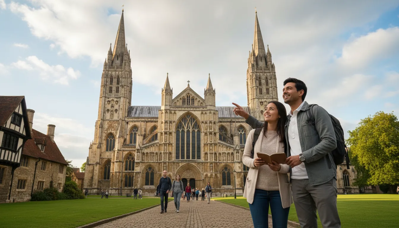 Ilustración de Canterbury: A historic city in southeast England.