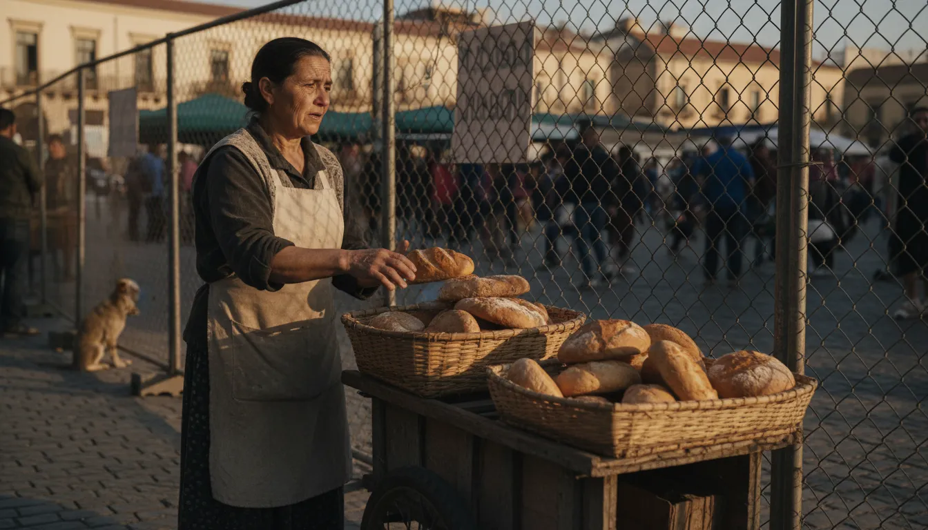 Ilustración de take the bread out of someone's mouth: deprive someone of their livelihood
