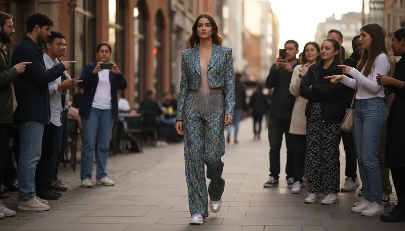 Illustration of trendy: fashionable or in style at the moment
