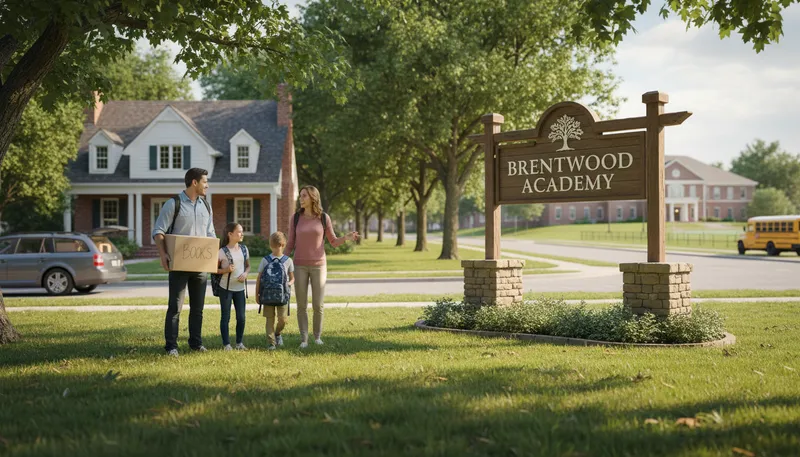 Illustration of brentwood: A suburban area known for its affluent community.