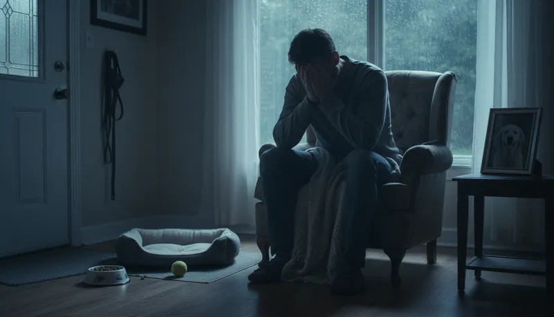 Illustration of despair: The feeling of hopelessness and sadness.
