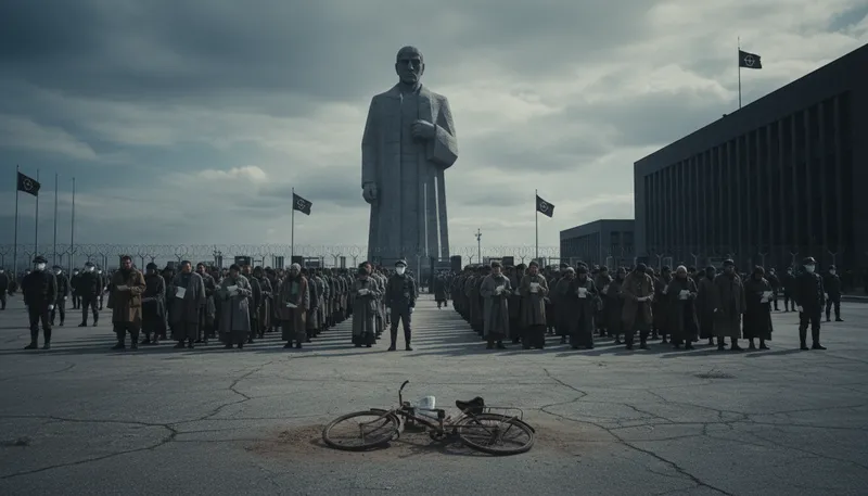 Illustration of totalitarianism: A political system with centralized control.