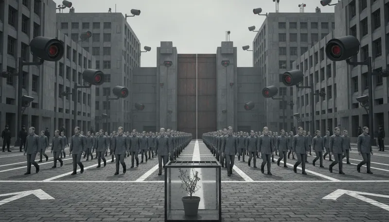 Illustration of totalitarian: Relating to a system with absolute power.