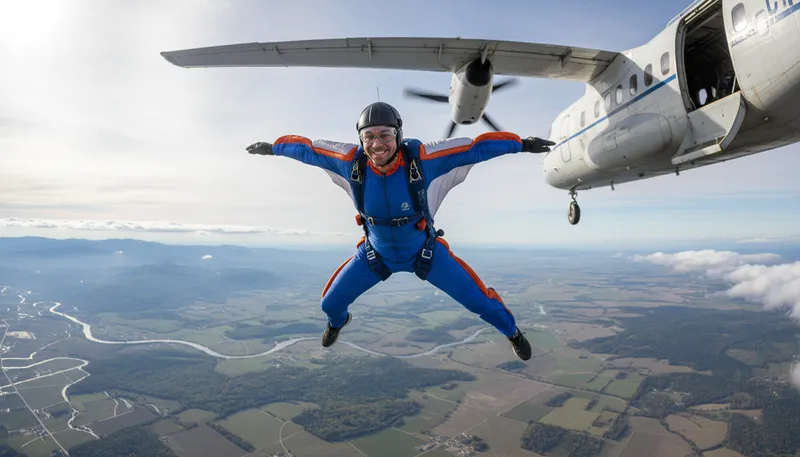 Illustration of freefall: A fall without resistance or support.