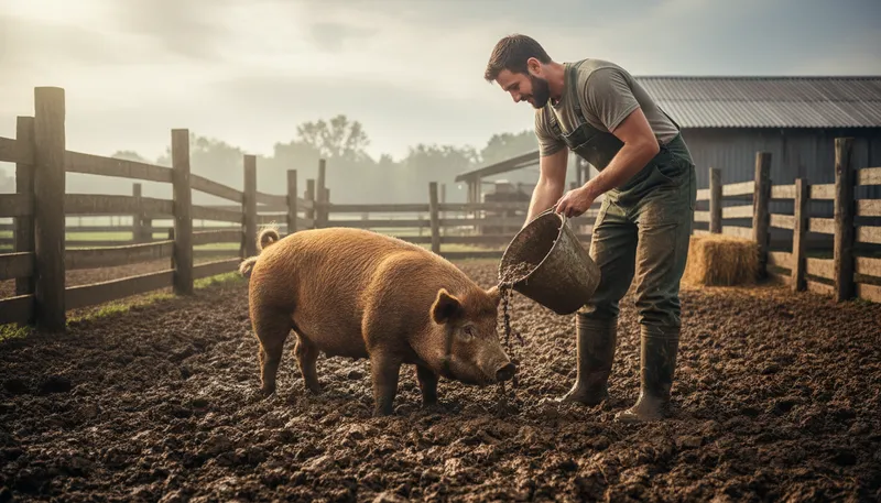 Illustration of hog: A pig, especially one raised for meat.