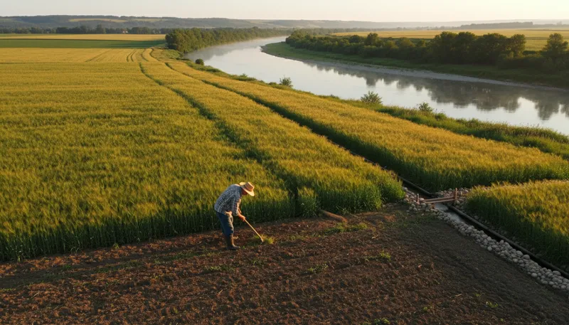 Illustration of richland: a fertile land or area with rich soil