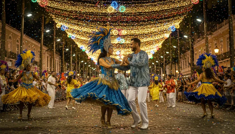 Illustration of samba: A lively Brazilian dance.