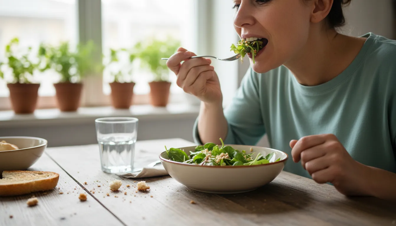 chew 的插图：To bite and crush food.