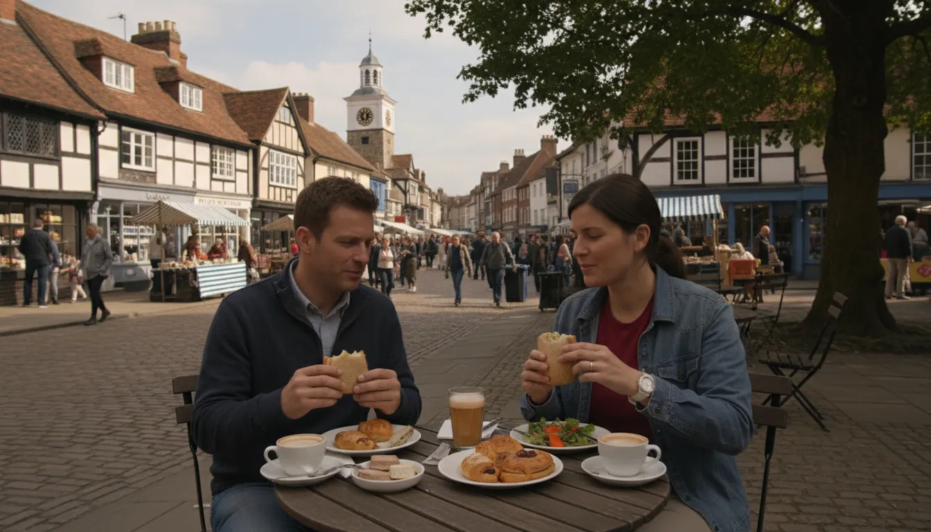 Marlborough 일러스트: a market town in southern England.