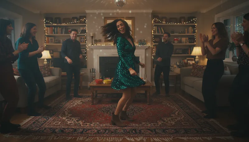 Illustration of cut a rug: Dance energetically.