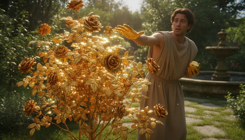 Illustration of midas: King Midas, known for his golden touch.