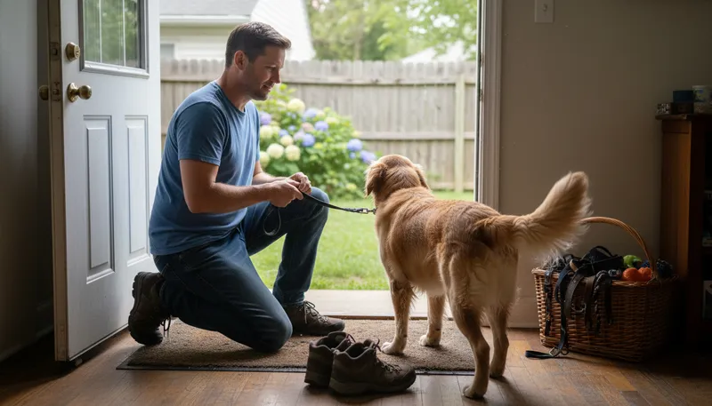 Illustration of leash: A strap for controlling a pet.
