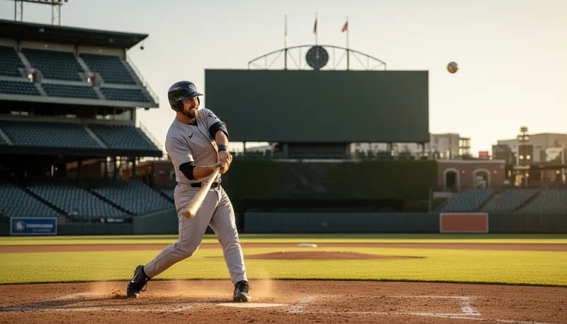 Illustration of swing for the fences: to take a big risk for a major reward