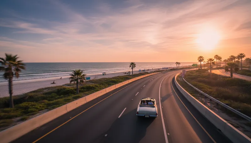 Illustration of turnpike: A major highway, often with tolls.