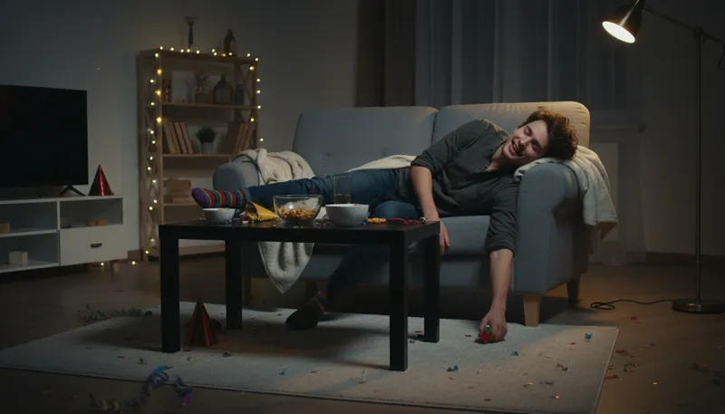 Illustration of off one's tits: Extremely drunk or high.