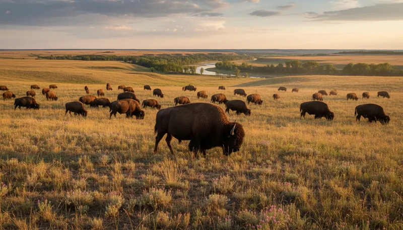 Illustration of pra: A term for a flat grassland, often in America.