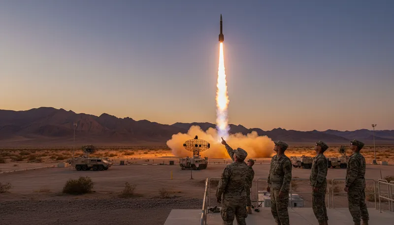 Illustration of ABM: An acronym for anti-ballistic missile.