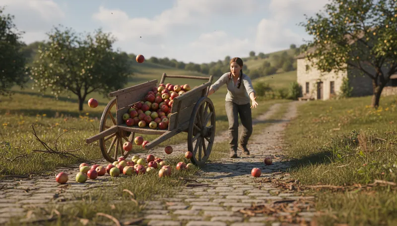 Illustration of cart: A vehicle for carrying goods or people.