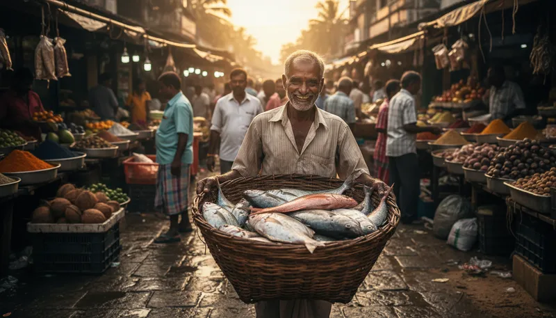 Illustration of kochi: A city in India known for its port.