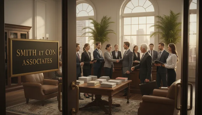 Illustration of et con: short for 'and company' in references