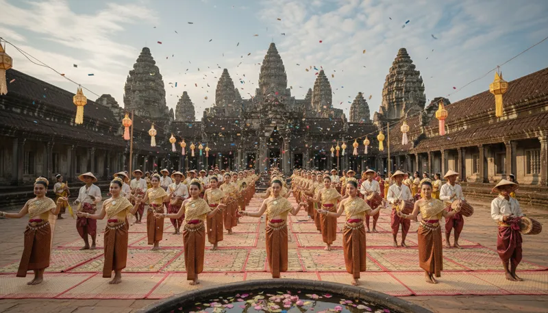 Illustration of khmer: The ethnic group native to Cambodia.