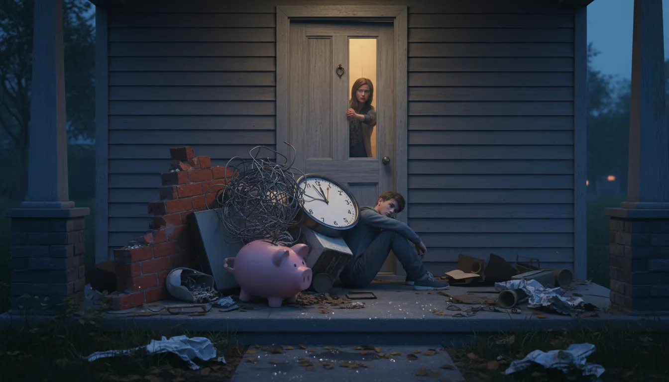 Illustrazione di lay it at your door: scaricare la colpa su qualcuno