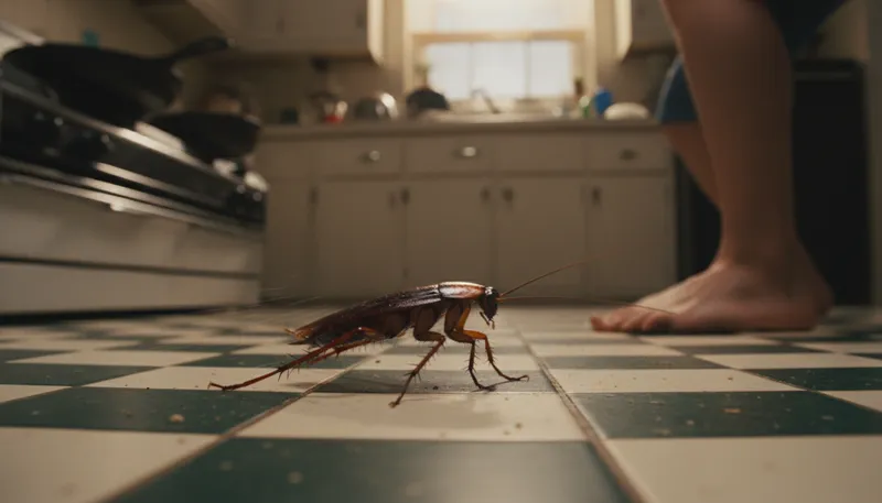 Illustration of cockroach: A common insect that is often found indoors.