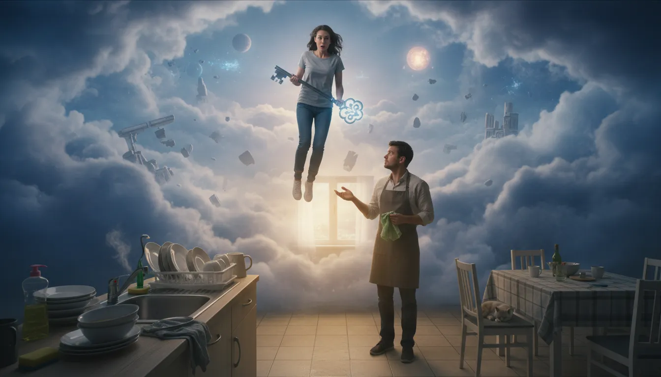 ภาพประกอบของ come down to earth: To become realistic or practical.