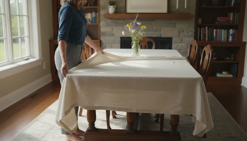 Illustration of linen: Fabric made from the flax plant.