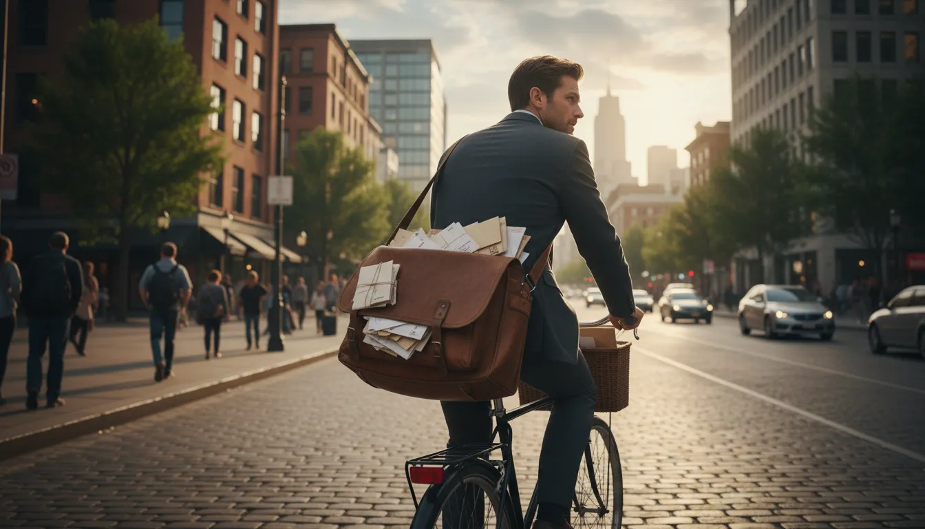 carry the mail का चित्र: to deliver or convey important messages