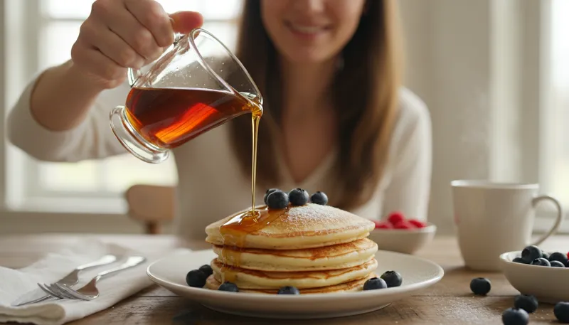 Illustration of syrup: Thick liquid, often sweet.