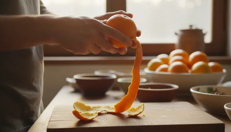 Illustration of peel: remove the outer layer of something