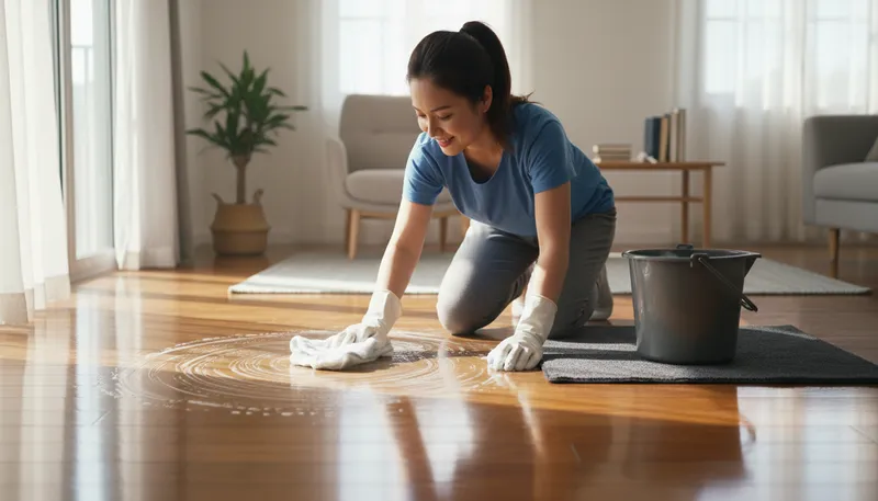 Illustration of scrub: to clean something by rubbing it hard