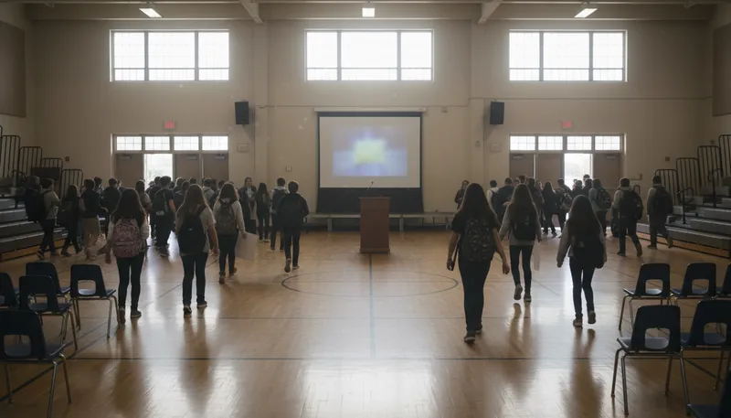 Illustration of walkout: A protest involving leaving a place suddenly.