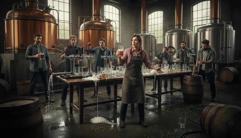 Illustration of couldn't organise a piss-up in a brewery: unable to manage simple tasks.