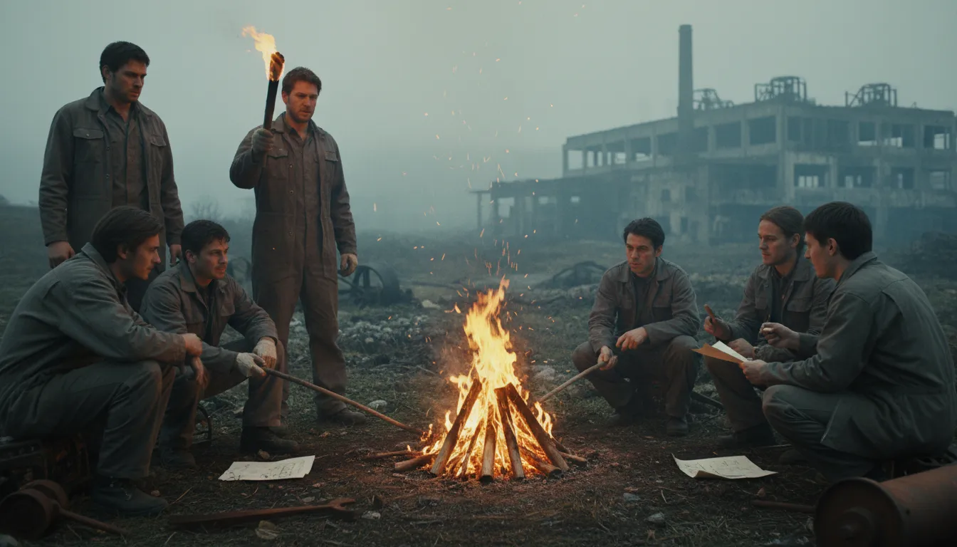 Illustration von rediscover fire: to find an important skill or idea again