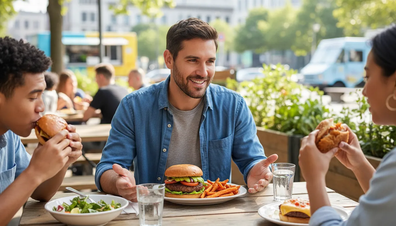 vegetarianism 的插圖：The practice of not eating meat.
