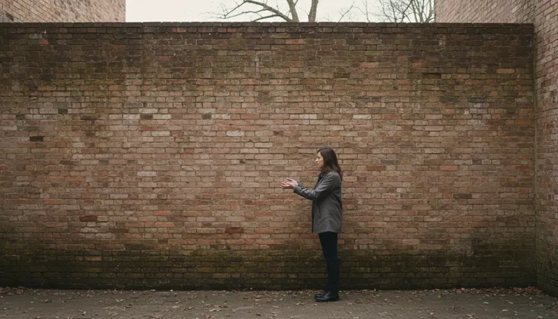 Illustration of talk to a brick wall: To communicate with someone who does not respond.
