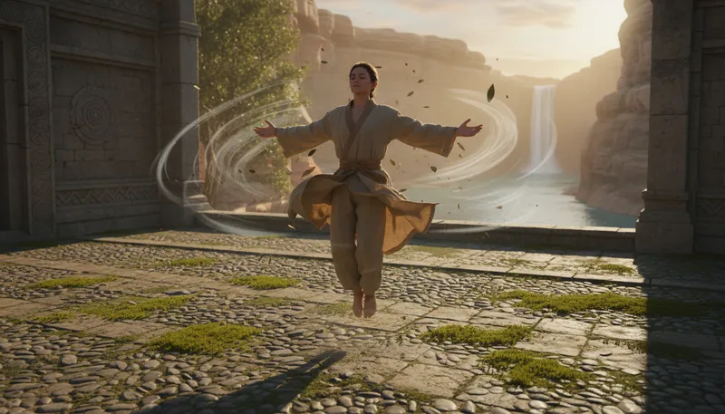 Illustration of airbender: A character that manipulates air in stories.