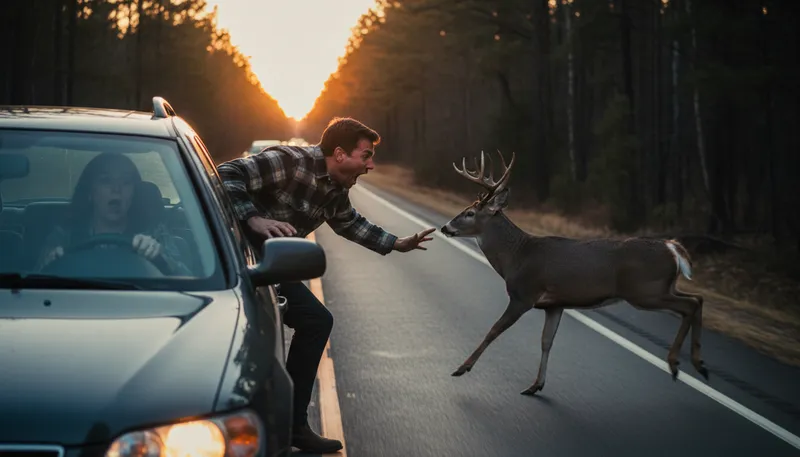 Illustration of stop the car: Bring the vehicle to a complete halt.