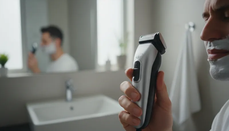 Illustration of shaver: A device used for removing hair from the skin.